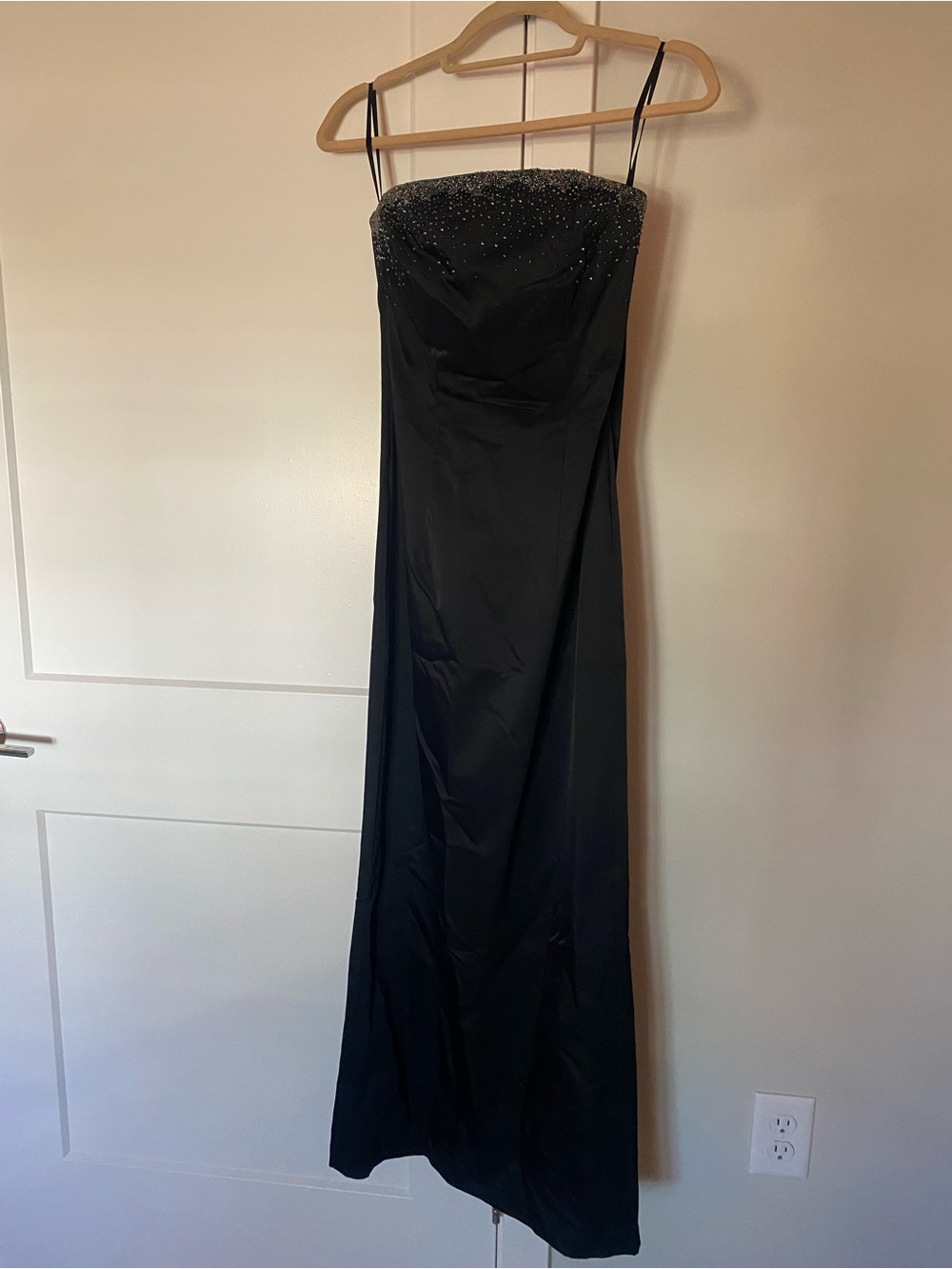 Express Black Strapless Evening Dress w/boned Beaded Bust 🖤